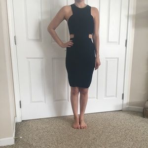 Bebe black cut out dress